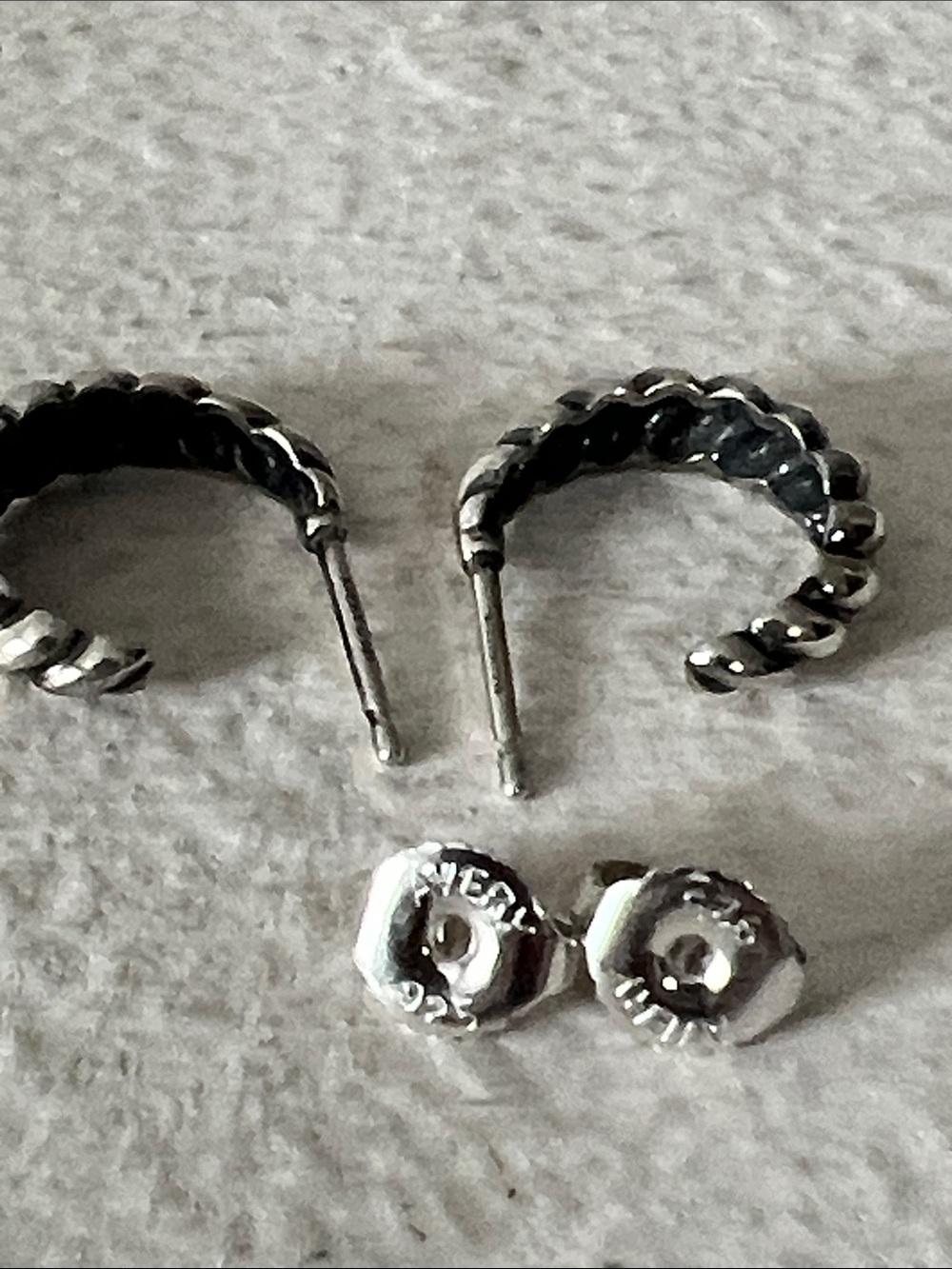 James Avery half twist hoop earrings - Picture 3 of 5